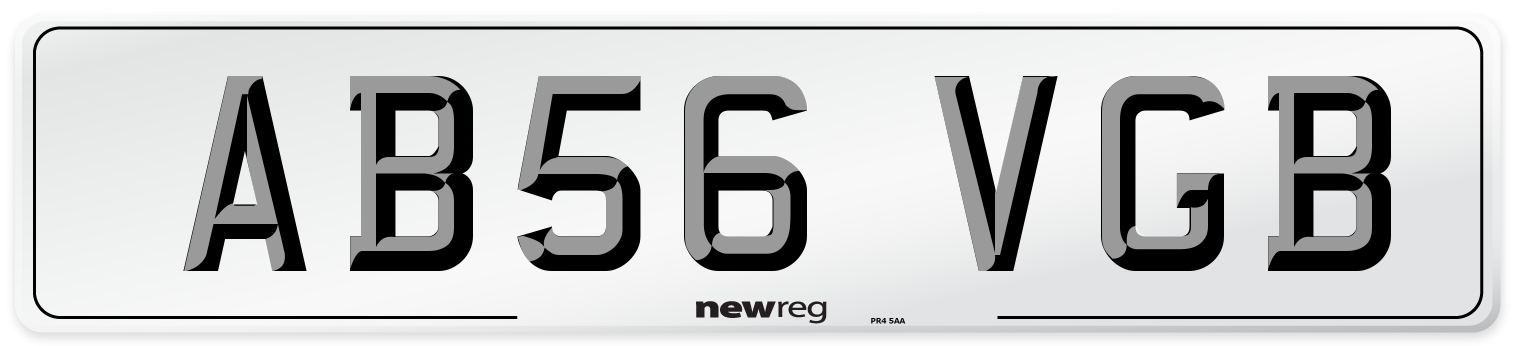 AB56 VGB Number Plate from New Reg